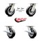 Service Caster 6 Inch Kingpinless Rubber on Aluminum Wheel Caster Swivel Locks 2 Brakes, 2PK SCC-KP30S620-RAR-BSL-2-SLB-2 - alternate 7